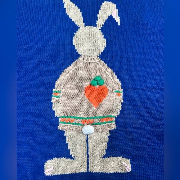 Quacker Factory VTG Y2K NWT Bunny Carrot Knit Sweater 1X Easter Novelty - Picture 7 of 13